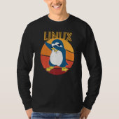 Linux Admin Cool Penguin Nerd Informatics Premium T-shirt (Voorkant)