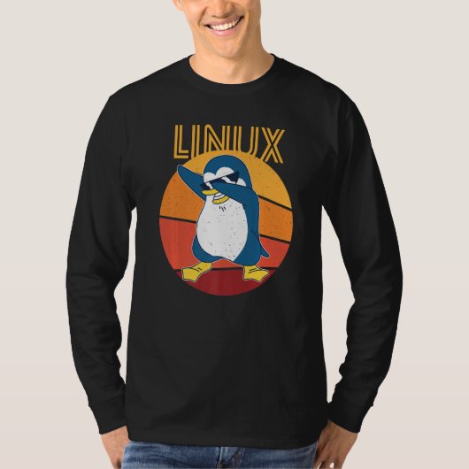 Linux Admin Cool Penguin Nerd Informatics Premium T-shirt (Voorkant)