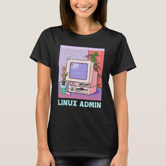 Linux Admin Linux Penguin  Linux Information Skill T-shirt (Voorkant)