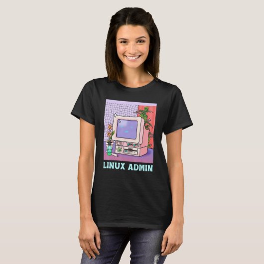 Linux Admin Linux Penguin  Linux Information Skill T-shirt (Voorkant volledig)