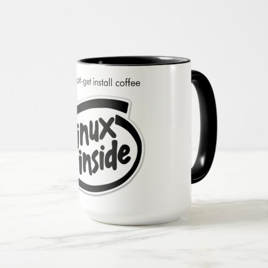 Linux-binnenkant - Sudo Coffee-Mok Mok (Voorkant rechts)