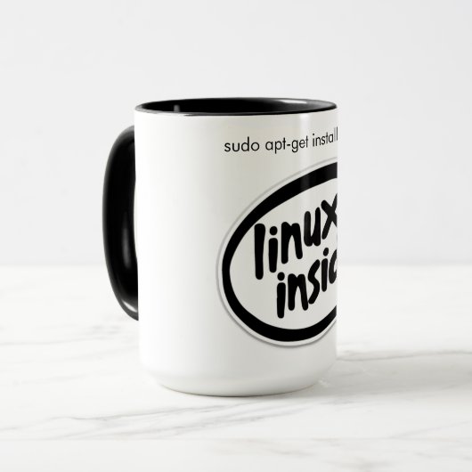Linux-binnenkant - Sudo Coffee-Mok Mok (Voorkant links)
