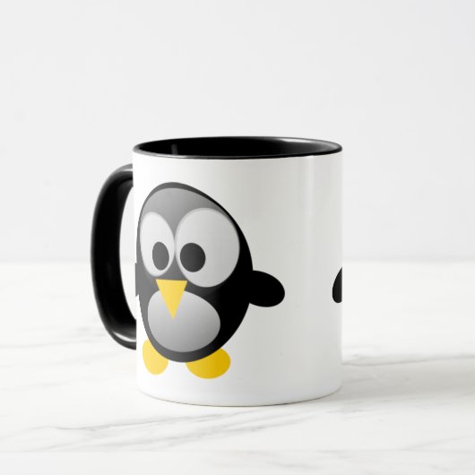 Linux Clumsy Tux Penguin Mok (Voorkant links)