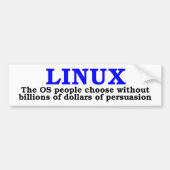 Linux. De OS mensen kiezen... Bumpersticker (Voorkant)