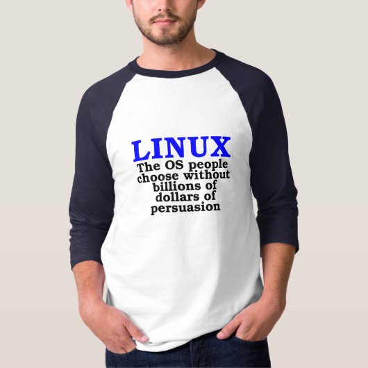 Linux. De OS mensen kiezen... T-shirt (Voorkant)