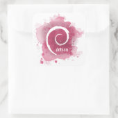 Linux Debian Vierkante Sticker (Tas)