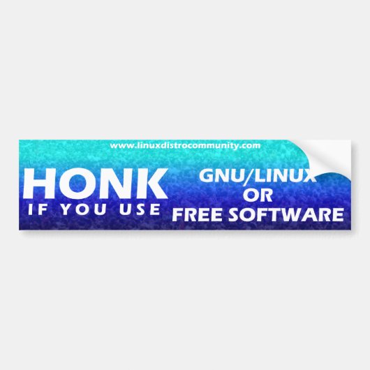 Linux Distro Community Bumpersticker (Voorkant)