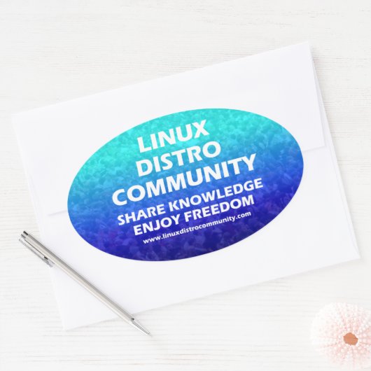 Linux Distro Community Oval Stickers (Envelop)