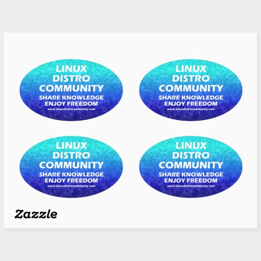 Linux Distro Community Oval Stickers (Vel)