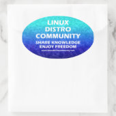 Linux Distro Community Oval Stickers (Tas)