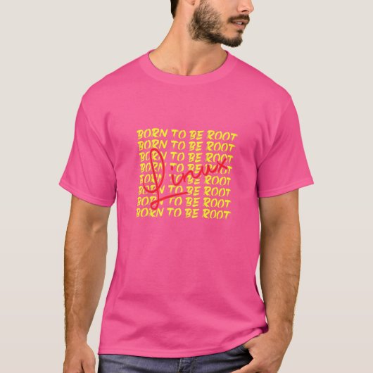 Linux Geboren om te worden achteraan Nerd T-shirt (Voorkant)