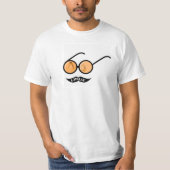 Linux Geek Mustache T-shirt (Voorkant)