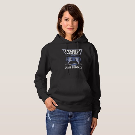 Linux Gewoon Sudo Het Linux Computerprogrammeur Hoodie (Voorkant volledig)