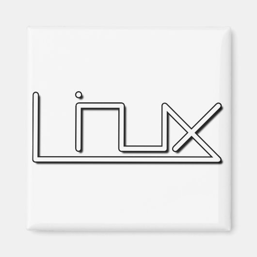 Linux (glad) magneet (Voorkant)