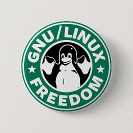 LINUX - GNU - FREEDOM Button
