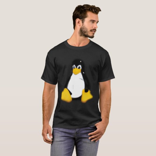 Linux grijs klein t-shirt (Voorkant volledig)