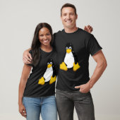 Linux grijs klein t-shirt (Unisex)