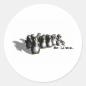 Linux-groep Ronde Sticker (Voorkant)