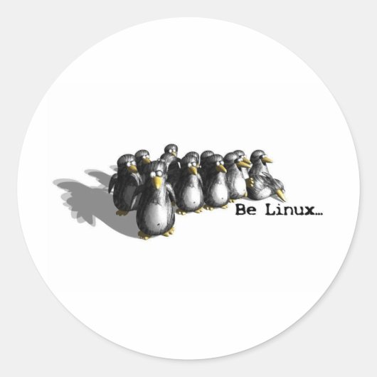 Linux-groep Ronde Sticker (Voorkant)