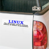 Linux. Het besturingssysteem dat mensen kiezen... Bumpersticker (Op Truck)