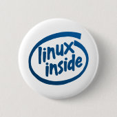 Linux Inside Ronde Button 5,7 Cm (Voorkant)