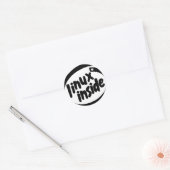 Linux inside ronde sticker (Envelop)