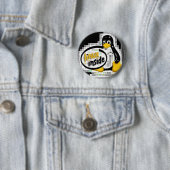LINUX INSIDE Tux the Linux Penguin Logo Ronde Button 5,7 Cm (In situ)