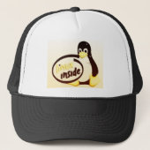 LINUX INSIDE Tux the Linux Penguin Logo Trucker Pet (Voorkant)
