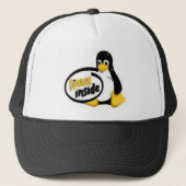 LINUX INSIDE Tux the Linux Penguin Logo Trucker Pet (Voorkant)