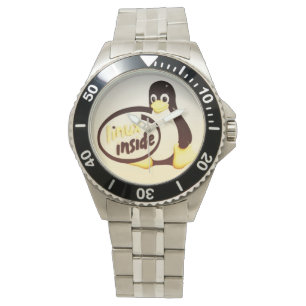 LINUX INSIDE Tux the Linux Penguin Wrist Watch Horloge