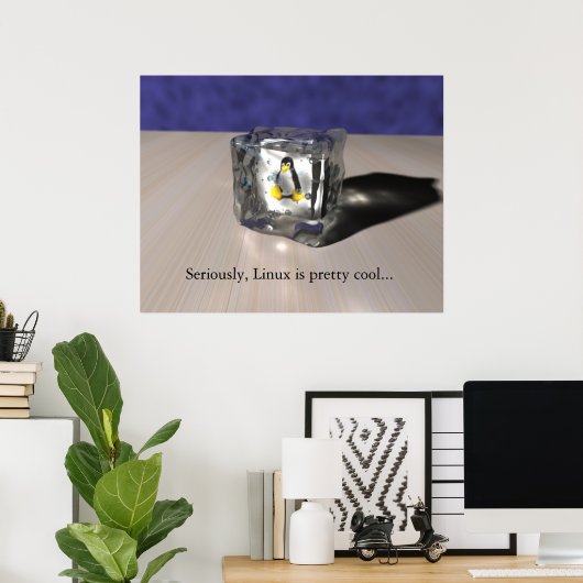 Linux is Cool Poster (Thuiskantoor)