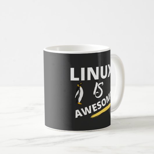 Linux is geweldige software koffiemok (Voorkant rechts)
