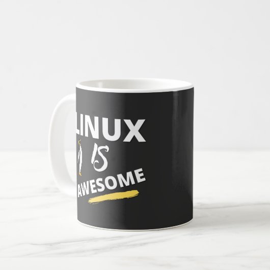 Linux is geweldige software koffiemok (Voorkant links)