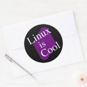 Linux is koel ronde sticker (Envelop)