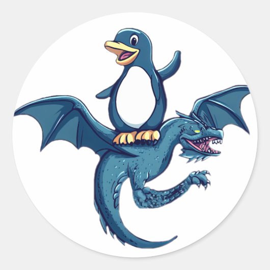 Linux Journey Ronde Sticker (Voorkant)