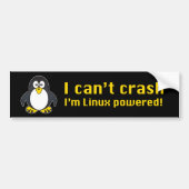 Linux kan niet crashen bumpersticker (Voorkant)