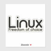 Linux - keuzevrijheid sticker (Vel)
