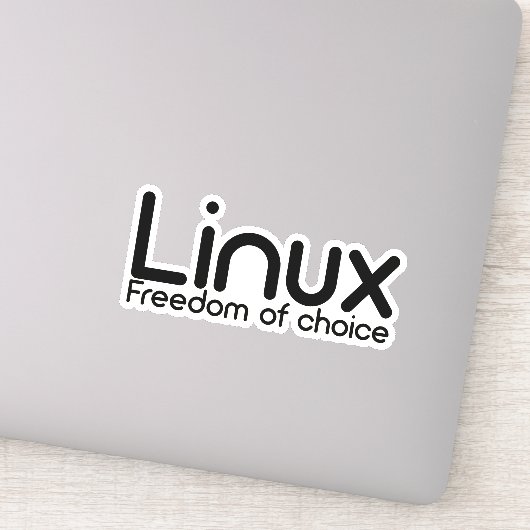 Linux - keuzevrijheid sticker (Detail)