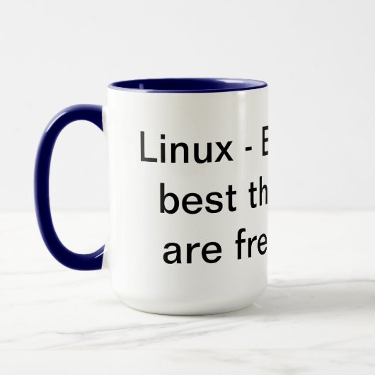 Linux Life 15oz witte Mok (Links)
