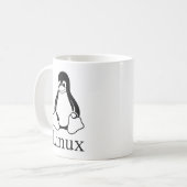Linux Logo met Tux de Linux Penguin Koffiemok (Voorkant links)