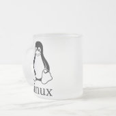 Linux Logo met Tux de Linux Penguin Matglas Koffiemok (Voorkant links)