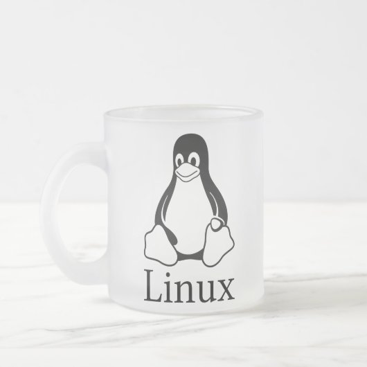 Linux Logo met Tux de Linux Penguin Matglas Koffiemok (Links)