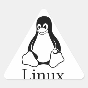 Linux Logo met Tux de Linux Penguin Sticker