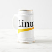 Linux-Logo met Tux-producten Bierpul (Voorkant links)