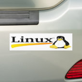 Linux-Logo met Tux-producten Bumpersticker (Op auto)
