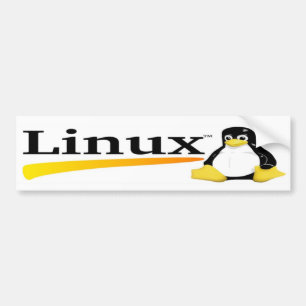 Linux-Logo met Tux-producten Bumpersticker