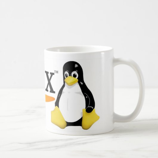 Linux-Logo met Tux-producten Koffiemok (Rechts)