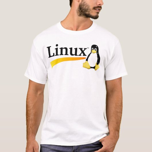 Linux-Logo met Tux-producten T-shirt (Voorkant)