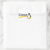 Linux Logo met Tux-producten Vierkante Sticker (Tas)
