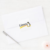 Linux Logo met Tux-producten Vierkante Sticker (Envelop)